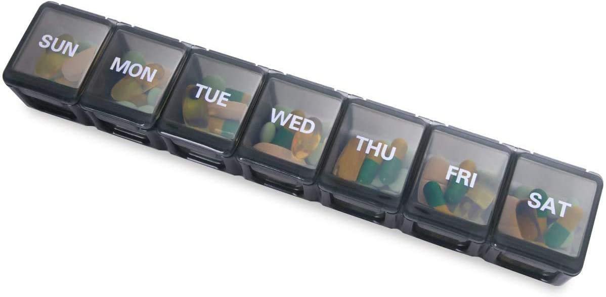 SUKUOS Pill Box 7 Day Extra Large Weekly Pill Organiser 