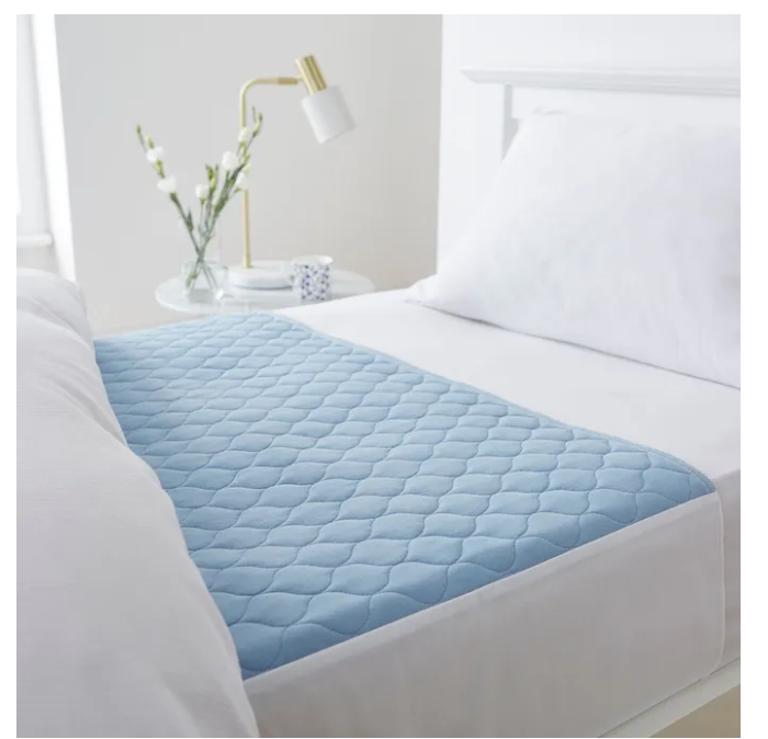 Kylie Washable Bed Pad - Single Bed (3 Litres) - Blue