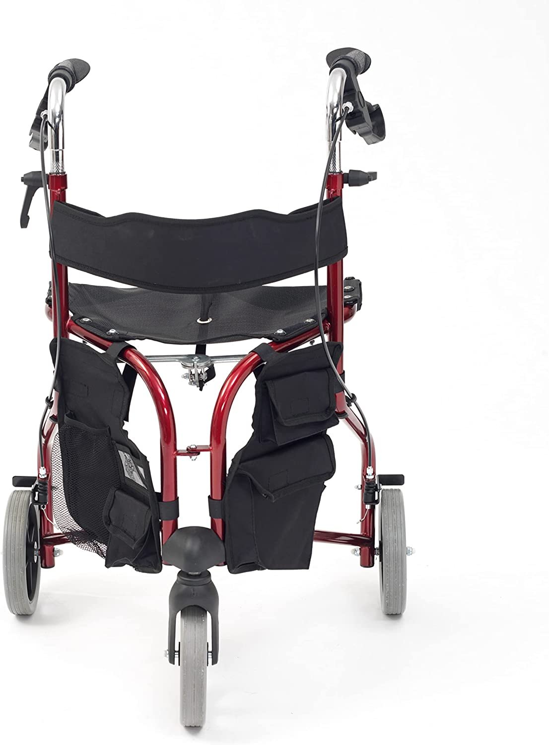 Drive Tri-Walker Walking Aid with Seat and backrest red