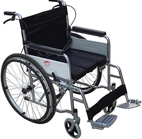 Luxury Lightweight Folding Wheelchair Self-Propelled with Commode Pan