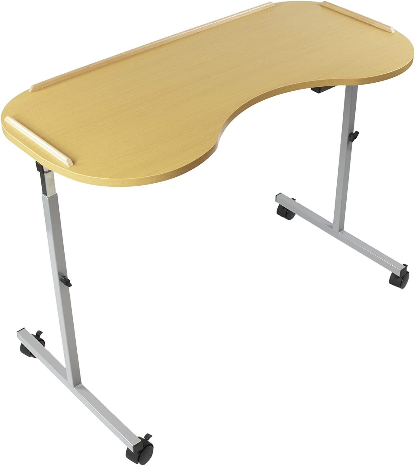 NRS Healthcare Adjustable Curved Over BedChair Table