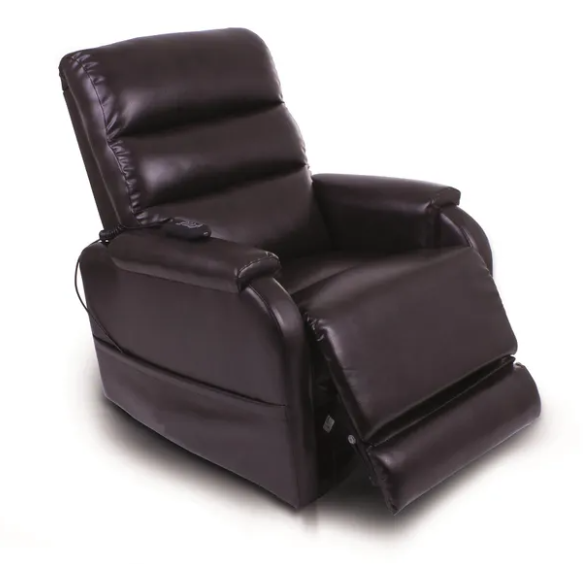 Wendover Dual Motor Rise and Recline Chair - Brown Vinyl